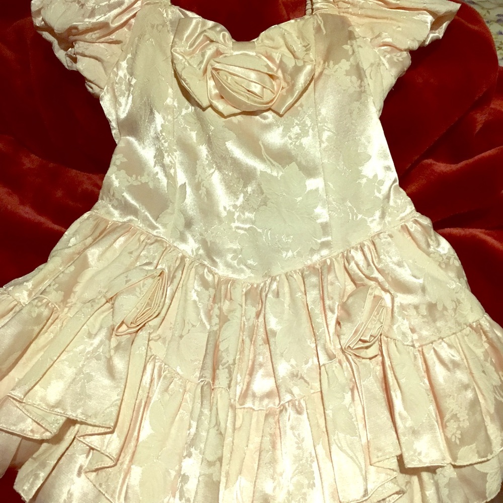 Girls Hollywood Babe Pageant Dress Blush Pink sz 6
